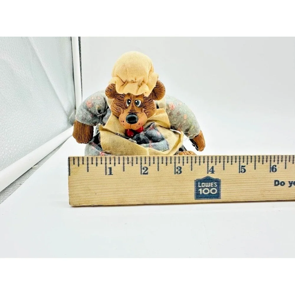 Russ Berrie Vintage Bear Doll Critter Factory Collectible Decor